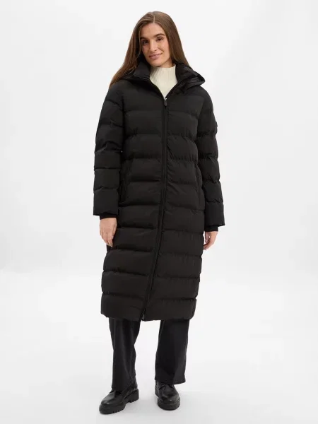 Wellensteyn płaszcz funkcjonalny Goldmine Extra Long Kobiety jednolity M czarny