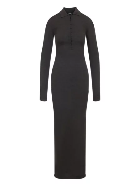 Maksi sukienka maxi Jacquemus garniturowa brązowa