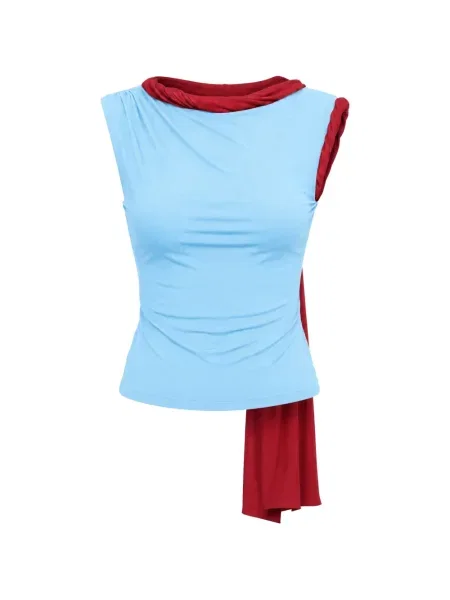 Top Axel 113 drapat albastru