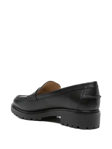 Kožené loafers Lauren Ralph Lauren černé