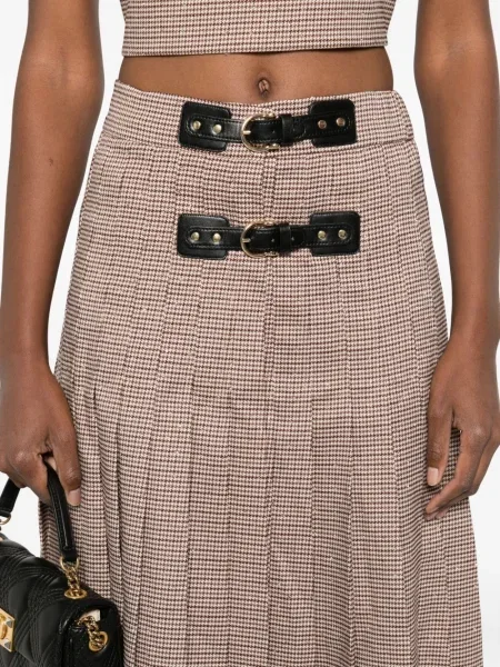 Fusta plisata Maje plisată maro