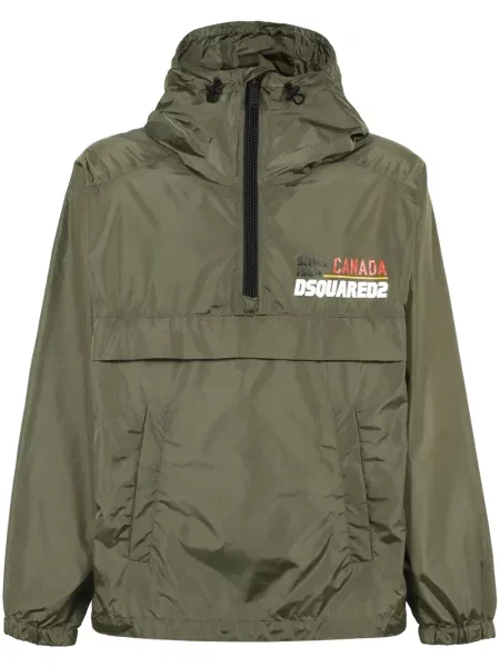 Hanorac cu glugă Dsquared2 cu imagine verde