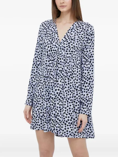 Rochie Benetton cu buline cu decolteu în V violet