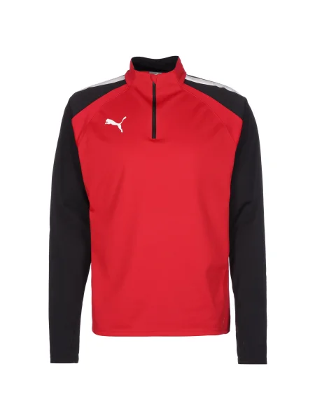 PUMA Športna majica Team Liga temno rdeča / črna bela