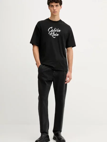 Kratka majica Calvin Klein Jeans črna