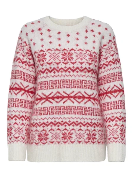 ONLY Džemper Xmas Nordic crvena