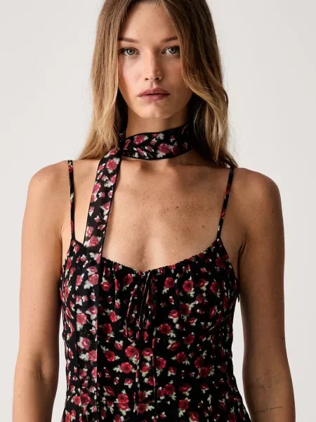 Le Privé сукня ROSELINE CHIFFON FLEUR