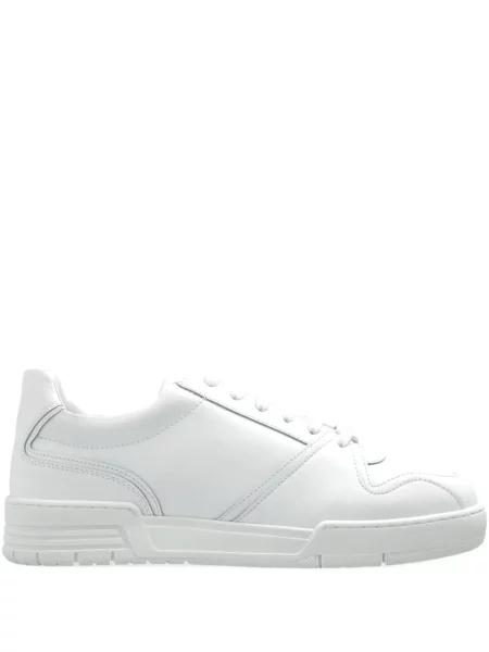 Sneakerși Moschino cu șireturi din dantelă alb