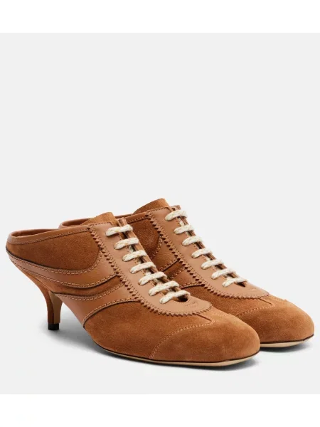 Mules Dries Van Noten iz semiša rjava