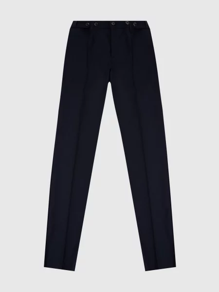 Дитячі штани з вовни та шовку у візерунок Stefano Ricci сині
