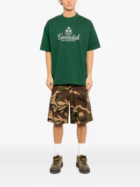 Tricou Cavendish cu broderie verde