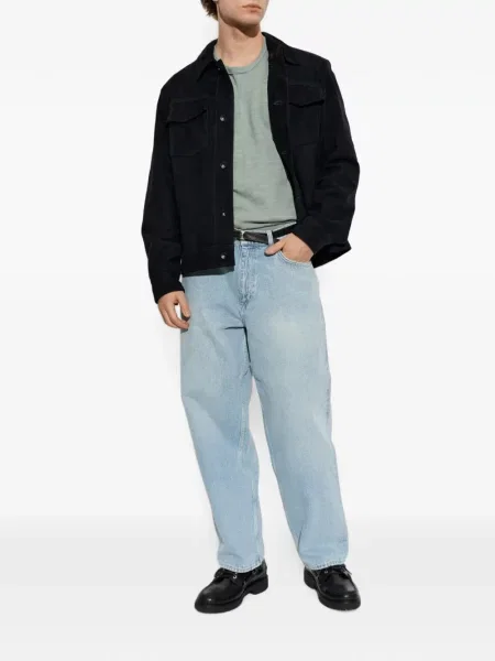 Tricou Rag & Bone cu decolteu rotund clasic verde
