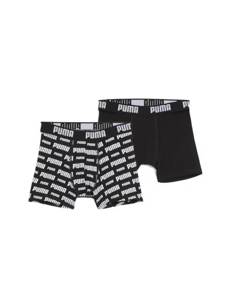 PUMA Młodzieżowe bokserki Everyday z logo 2 pary Odzież 8 czarny