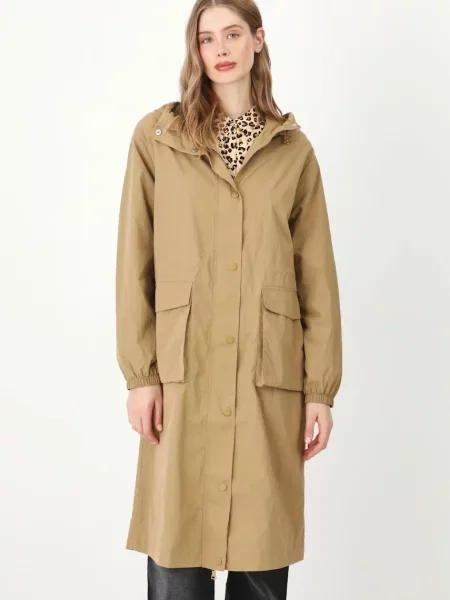 Medicine parka przejściowy oversize beżowy