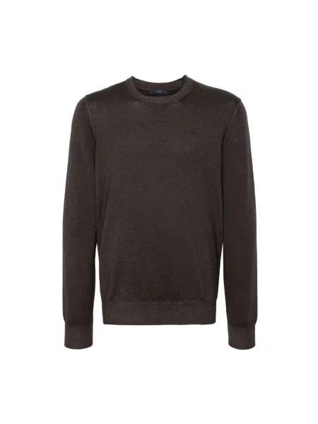 Sweter Fay wełniany szary