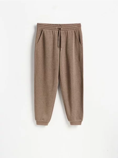 Reserved Pantaloni cu șnur decorativ maro