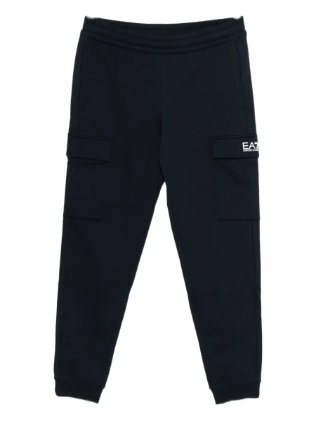 Pantaloni cargo Ea7 Emporio Armani alergare cu autograf albastru