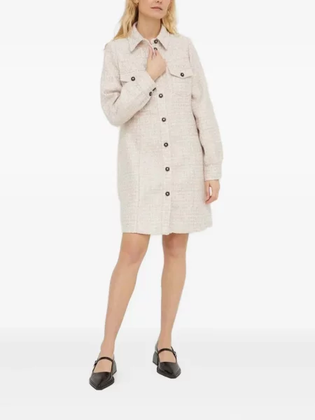 Mała sukienka koszulowa Bruuns Bazaar tweedowa garniturowa