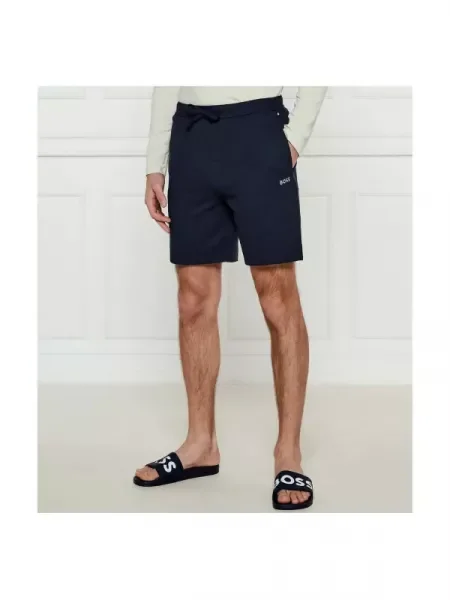 BOSS BLACK Pantaloni scurți Waffle negru