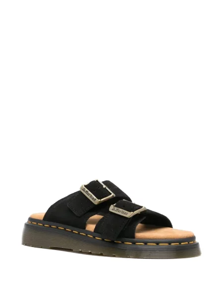 Sandale Dr. Martens fără toc cu cataramă negru
