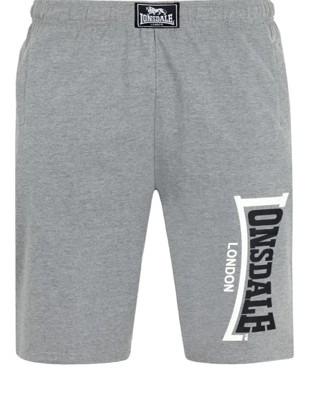LONSDALE Pantaloni Jam gri amestecat / negru alb