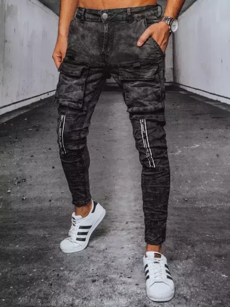 Pantaloni cargo Dstreet negru