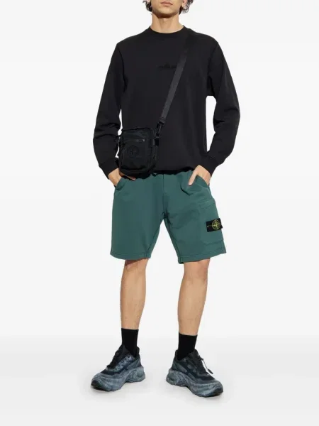 Hanorac Stone Island cu broderie negru