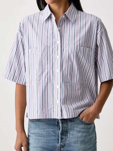 Levi's риза дамска от HARLIE SS CROPPED виолетово