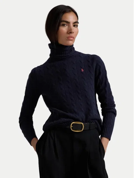 Polo Ralph Lauren Bluză cu gât Bleumarin Regular Fit