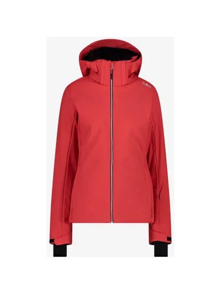 Kurtka z kapturem CMP Softshell Ski jasny czerwony