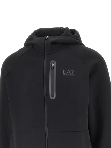 Hoodie Ea7 Emporio Armani με σχέδιο μαύρο