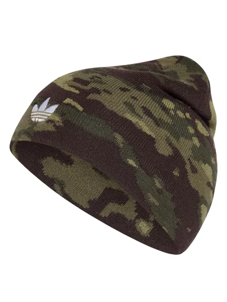 ADIDAS ORIGINALS Kapa CUFFLESS CAMO tamno smeđa / kaki / tamno zelena
