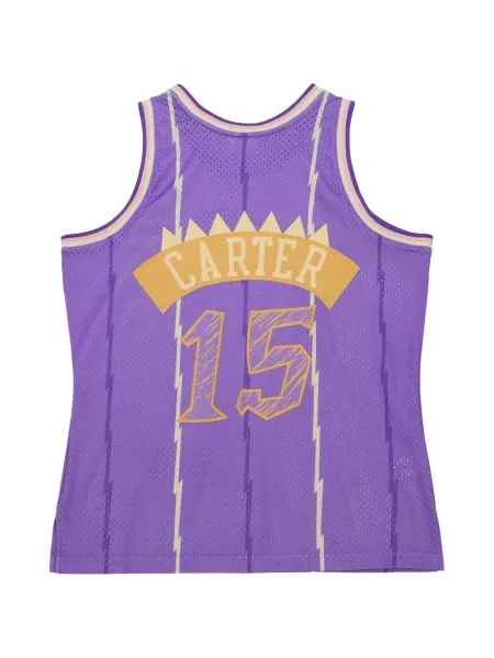 Cămașă Mitchell & Ness din jerseu violet