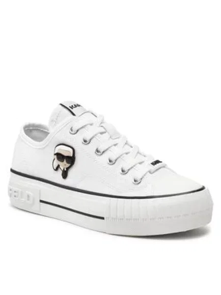 Boty Karl Lagerfeld KAMPUS MAX NFT Patch Lo Lace bílé