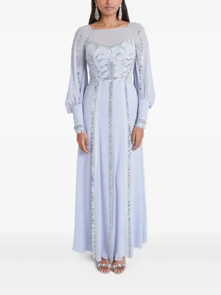 Rochie maxi Temperley London lungă de costum albastru