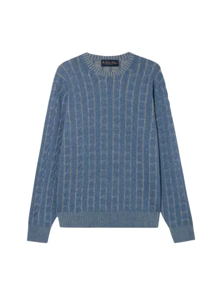 Sweter Brooks Brothers wełniany niebieski
