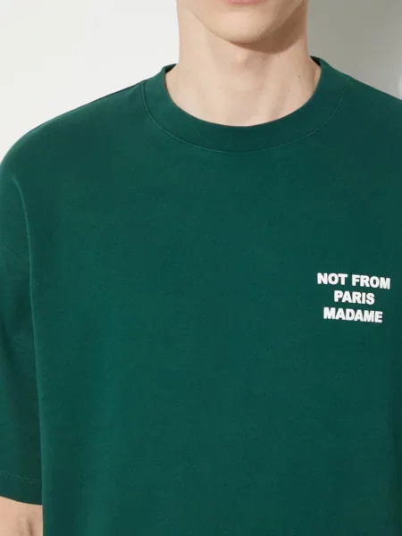 Футболка Drôle de Monsieur Le T-Shirt Slogan з принтом зелений