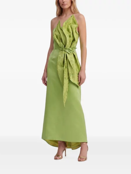 Rochie maxi Marco Gabrielli Atelier cu funde verde