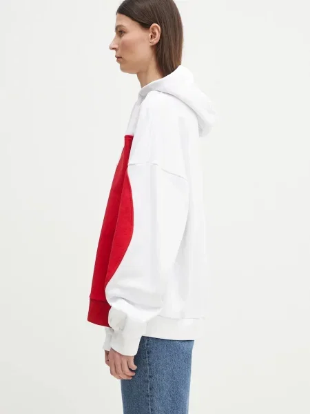 Свитер Fiorucci с капюшоном с сердечками белый
