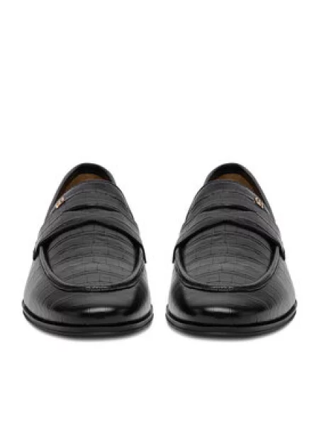 GINO ROSSI Loaferke črna