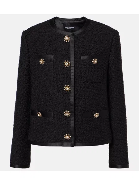 Volnena jakna Dolce&gabbana črna