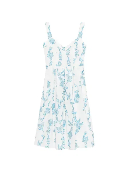 Rochie midi Etro cu model floral până la genunchi de costum alb