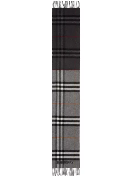 Fular Burberry în carouri gri
