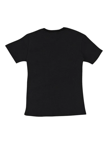 Tricou Callipygian cu decolteu rotund negru
