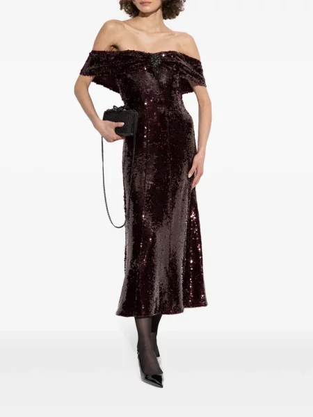 Rochie Self-portrait de costum maro