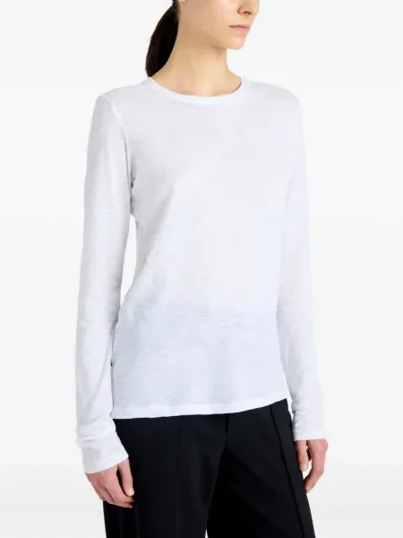 Tricou Proenza Schouler din jerseu lung alb