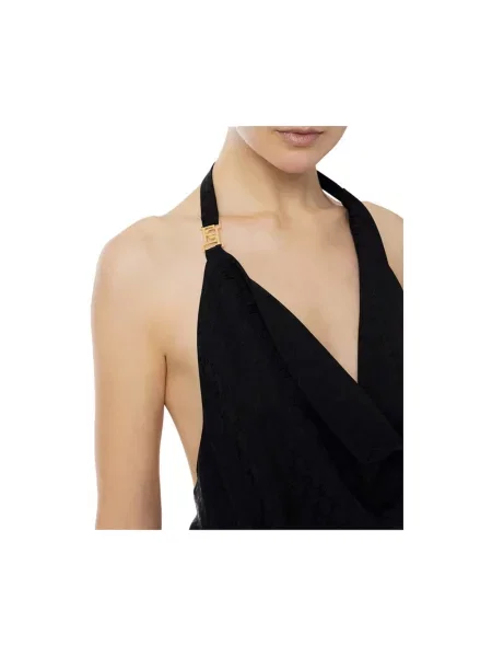 Sukienka midi Elisabetta Franchi żakardowa czarna