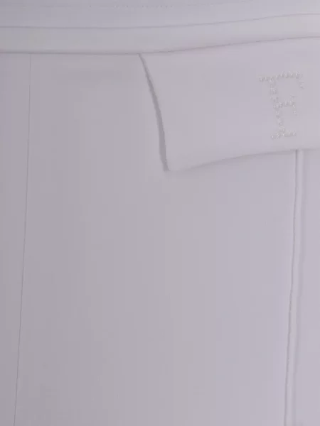 Pantaloni Elisabetta Franchi evazate alb