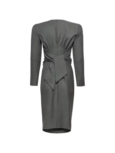 Rochie midi Magda Butrym cu funde gri