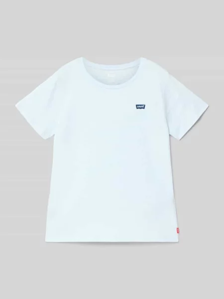 Męski t-shirt o kroju regular fit z wyhaftowanym logo model BATWING' Levi's błękitna